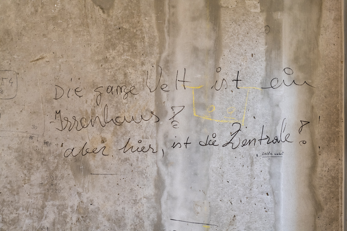 Graffito an einer Wand der MVA Bonn